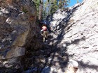 We climbed this neat dry waterfall.