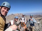 Group toast on the summit, congrats Michael!