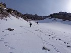 Heading up the gully.