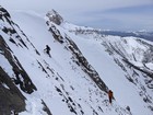 Steep section just below the summit ridge.