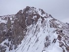 Umpleby Peak from the saddle on the west ridge.