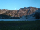 The moon rising above Bruin Peak.