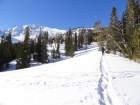 The summit of Vienna Peak comes into view.