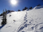 Nearing the north ridge of Vienna Peak.