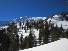 Good view of Vienna Peak as we near the ridge. GeorgeR photo.