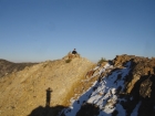 JJ resting on the summit of Bible Back Mountain, nearing the end of a very long day.