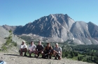 The group posing on the pass south of Castle Peak.