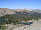 A view of Blackmon Peak from the bottom of the Devils Staircase with a few Born Lakes below.