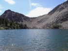 Looking up at Windy Devil Pass from the north shore of Headwall Lake.