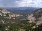 The Lower Boulder Chain of Lakes (Lodgepole, Sliderock, & Shelf) from point 10296'.