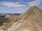 Patterson Peak from the saddle to the south, with Blackmon Peak off to the left.