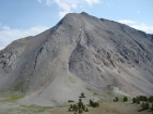 The northwest side of WCP-7 above Iron Basin. Photo taken from the talus slopes southeast of WCP-5.