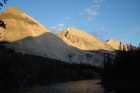 Alpenglow on Caulkens Peak, WCP-9, and David O Lee Peak above Ocalkens Lake.