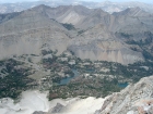 Ocalkens Lake from the summit of Caulkens Peak, with Iron Basin and the WCP's in the background.