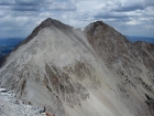 South face of Caulkens Peak from WCP-9. I had descended the chute on the right, the one with snow patches at top and bottom.