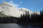 Caulkens Peak, WCP-9, and David O Lee Peak from Ocalkens Lake.