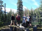 Group shot taken at our Ocalkens Lake campsite.