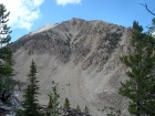 Cardiac Peak from the southeast. I climbed the left side through the trees, then up the east ridge.