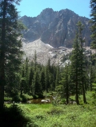 North face of Merriam Peak from Slickenside Creek.