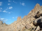 Serrate Ridge spires from the southern slopes of Merriam Peak.