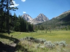 Final view of Castle Peak and Merriam Peak.