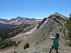 Taking a photo of Antz Basin and the upper Warm Springs Creek drainage.