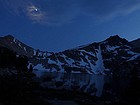 Moon overhead at our campsite at Sapphire Lake.