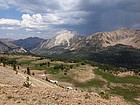 Final view of DO Lee Peak and Antz basin before descending to Fourth of July Lake.