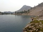 Fishing at Headwall Lake.