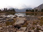 Castle Peak in clouds, from my favorite tarn.