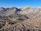 Looking down into the Tin Cup Lake basin.