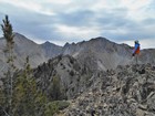 Me on the summit of my final White Cloud Wilderness Peak. Pat M photo.