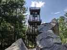 Rib Mountain summit tower from the summit rock.