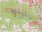 Map of my route up Rib Mountain, just over 5.5 miles and 1000' gain round trip.