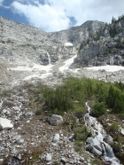 Waterfalls were abundant throughout the area, this one is just below Frazier Lake.