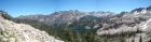 Panoramic view from the ridge of Alpine Lake, with Decker Peak in the background.