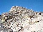 The summit block of Cirque Lake Peak.
