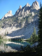 Warbonnet and friends towering above lower Bead Lake.
