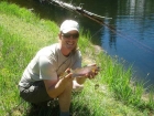 Jordan and his trophy trout from lower McWillards Lake.