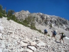 Ken, JJ, and Jordan nearing the steepest section.