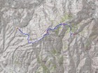 Map of the route, 10.5 miles and 2500' gain round trip.