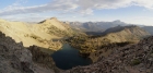 View looking down at Deer Lakes from the west ridge of Simpson Peak.