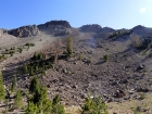 This scree gully on the west face of Alta Peak made for a quick thousand foot descent.