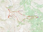 Map of the route, 11 miles and 5500' gain round trip.