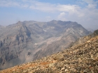 The southeast face of USGS Peak from Hidden Peak.