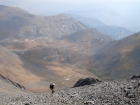 The final approach to the summit of Wet Peak, with the 10000' basin below.