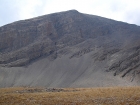 This is the steep east face of Hidden Peak from the 10000' basin below.