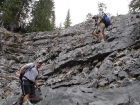 We got to down-climb this blocky wall on our way down to Wet Creek.