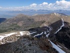 Headwaters of Coral Creek, with Mount Borah and the Lost River Range in the distance.