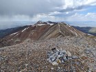 Lime, Cabin, and North Cabin from Redbird Mountain. Storm clouds coming!